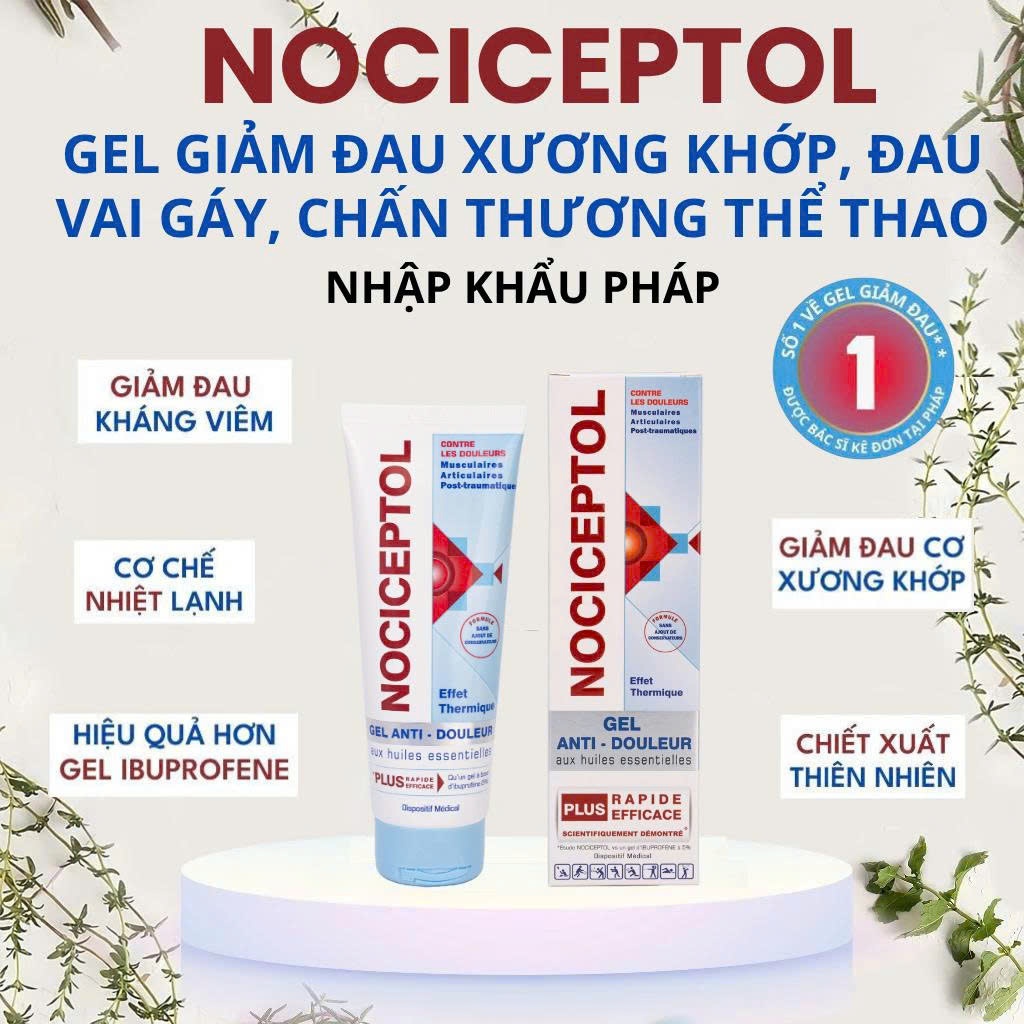Giảm đau xương khớp, đau vai gáy, đau cơ, đau gối NOCICEPTOL Combo 2 x 120ml