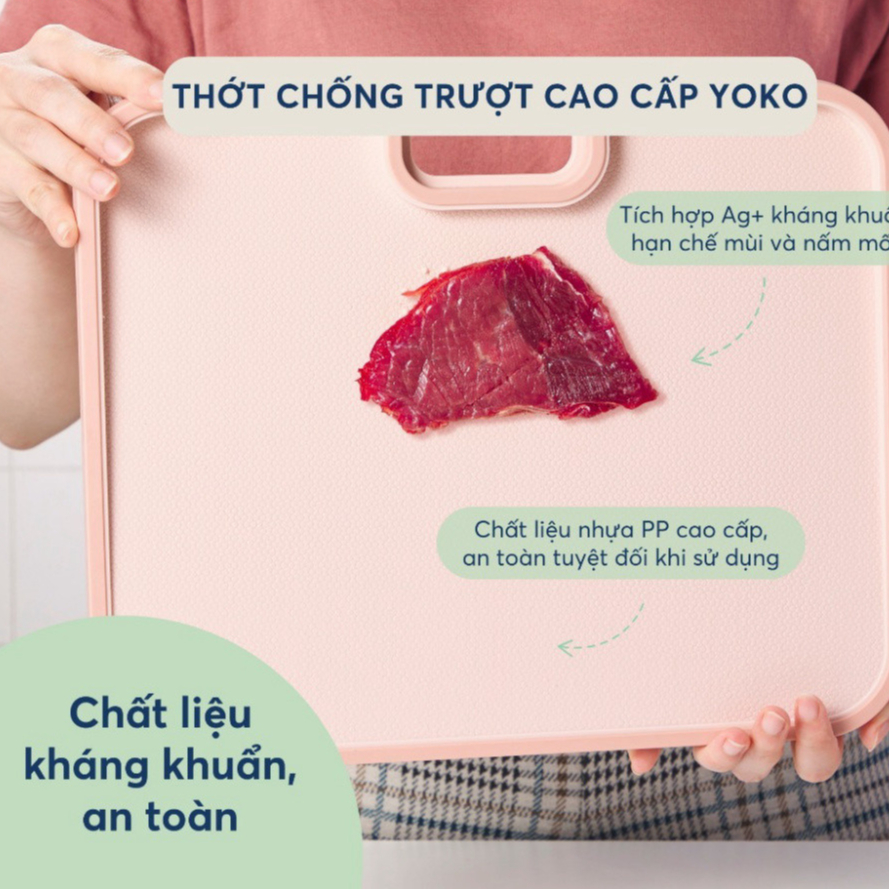 thớt kháng khuẩn cao cấp jnochj có thể chặt gà, thái rau củ quả tiện lợi, làm đồ nhà bếp 2029