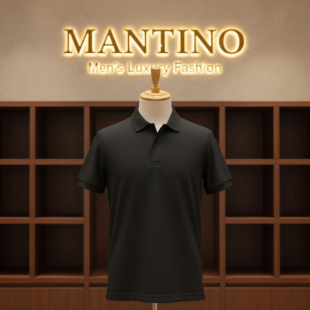 Polo Đen Trơn – Áo Thun Polo Nam Cổ Bẻ Vải Cá Sấu – Lịch Lãm & Basic