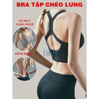 Áo Bra Tập Gym Yoga Nữ Chéo Lưng FITTY, Áo Ngực Thể Thao Co Giãn Thoáng Khí Có Mút Nâng Ngực, Hở Lưng Quyến Rũ S51