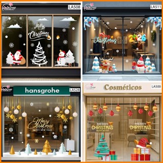  Decal Noel size to dán cửa kính lớn cao cấp - Decal trang trí giáng sinh màu sắc nét có keo sẵn Lala 