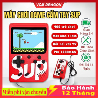 Máy Chơi Game Cầm Tay Sup 400 Trò - Kèm Tay Cầm Chơi Game 2 Người - Tặng Kèm Pin sạc