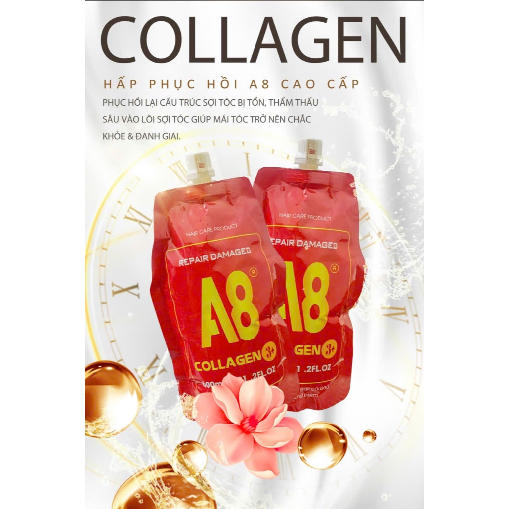 PHỤC HỒI TÓC CHUYÊN SÂU VỚI COLLAGEN A8