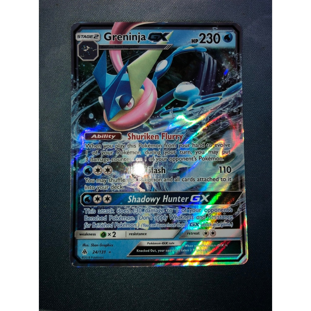 Thẻ bài Pokemon - TCG - Greninja GX - 24/131 - Full Art Secret Rare