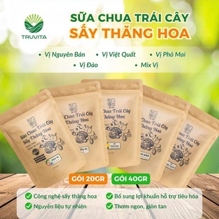 Sữa Chua Trái Cây Sấy Thăng Hoa ĐĂKFARM  gói 20gr - 40gr tiện lợi, giàu chất dinh dưỡng nhiều vị