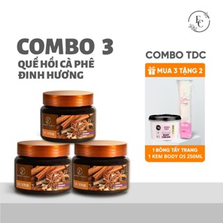  Combo 3 Tẩy Tế Bào Chết Body Quế Hồi Cà Phê 380g Exclusive Cosmetic Giúp Da Trắng Mịn Dưỡng Skincare 