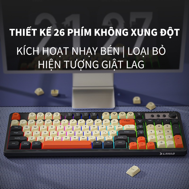 Bàn Phím Màng Có Dây G98 - 98 Phím, Đèn Nền RGB Đa Chế Độ, Thiết Kế Tối Ưu Cho Game Thủ | BigBuy360 - bigbuy360.vn