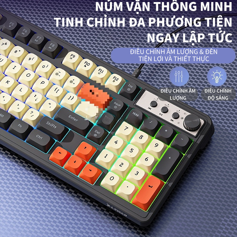 Bàn Phím Màng Có Dây G98 - 98 Phím, Đèn Nền RGB Đa Chế Độ, Thiết Kế Tối Ưu Cho Game Thủ | BigBuy360 - bigbuy360.vn