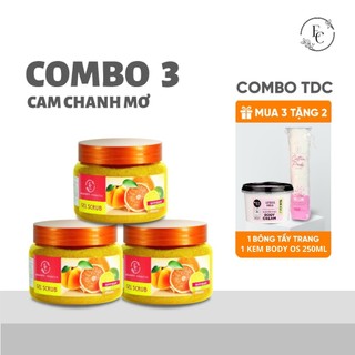  Combo 3 Tẩy Tế Bào Body Exclusive Cosmetic Hương Cam Chanh 380g Giúp Da Trắng Sáng Mịn MàngDưỡngBody 