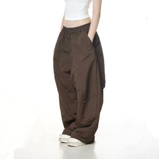 Quần dài ống rộng form Wide-leg pants chất vải gió nhăn THEM Studio, quần dài ống rộng unisex basic street style