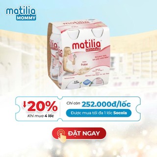  Matilia Mommy Sữa Bầu COMBO 4 lốc tiết kiệm 20%-Mix vị Socola Dâu Vani Biscust  tối đa 1 lốc Socola  