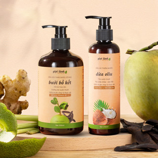 Bộ gội xả thảo dược hỗ trợ kích mọc tóc thuần chay Giọt Lành 