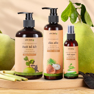  Bộ 3 Gội Xả Xịt bưởi - Chăm sóc toàn diện cho tóc khỏe mạnh và mềm mượt Giọt Lành 