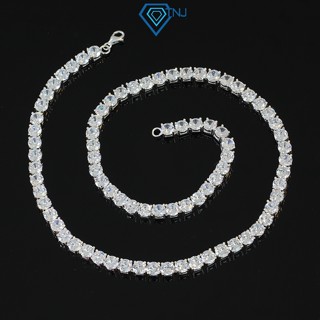  Dây chuyền Tennis bằng bạc cho nữ đính đá 4 ly DNK0015 Trang Sức TNJ 