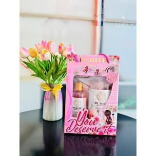   MỚI HỘP QUÀ TÚI QUÀ TẶNG  Combo Sữa Tắm Thiên Nhiên Purité 500ML+Sữa Tắm Purité 250ML 