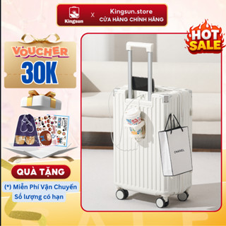  Vali Du Lịch Khóa Kéo Kingsun 218 219 302 Size 20 24 28 Nhựa ABS+PC Cao Cấp  Bảo Hành 5 Năm 