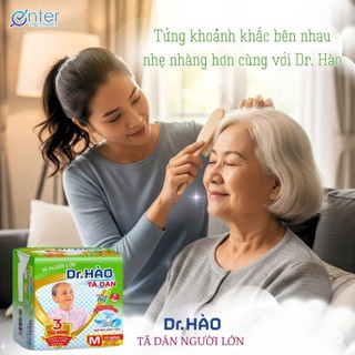  Tã Dán Người Lớn Dr. HÀO Bỉm Dán Dành Cho Người Già Size M  Combo 5 Gói