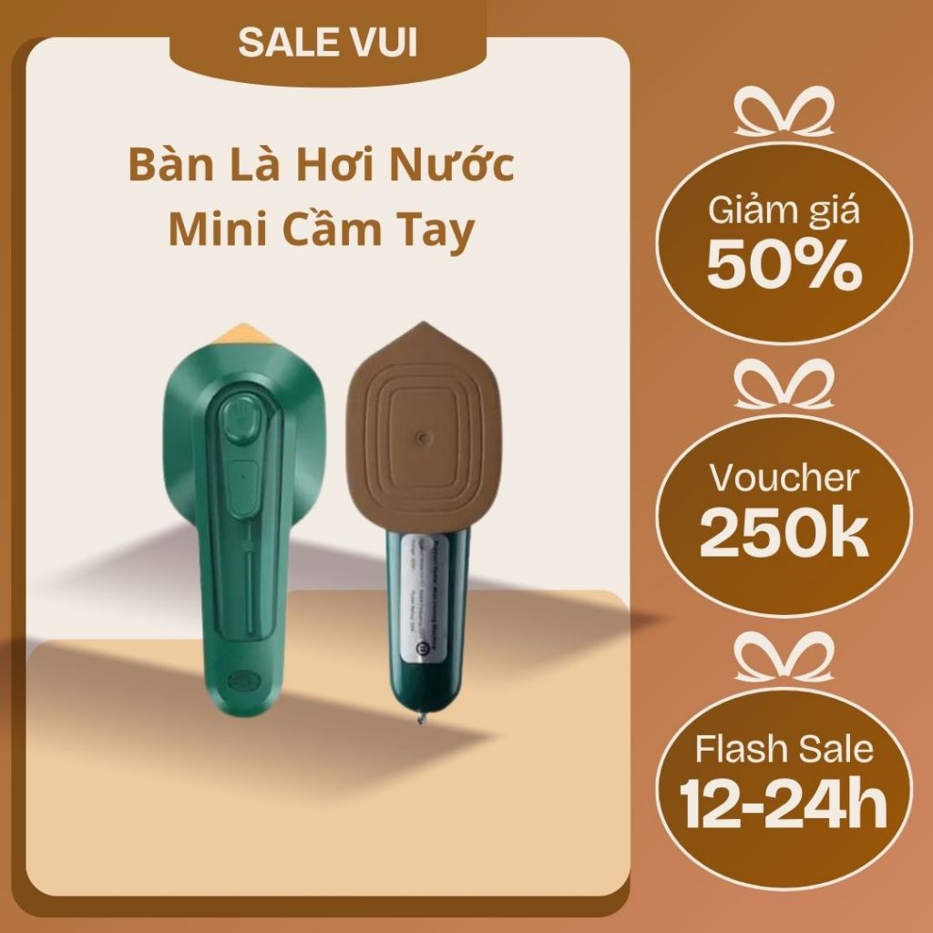 Bàn Ủi Hơi Nước Mini Cầm Tay, Bàn là Hơi Nước Du Lịch Công Suất 33W Nhỏ Gọn Tiện Dụng, Dễ Dàng Gấp Gọn New