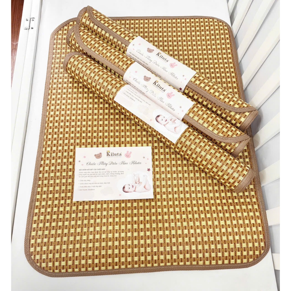 Chiếu mây điều hòa cho bé kích thước 60cm x 90cm, chiếu mây mềm mát thoải mái cho bé