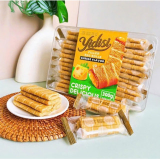  Bánh Quế Trứng Cuộn Phô Mai - Trứng Muối - Socola Yidisi 300gram 