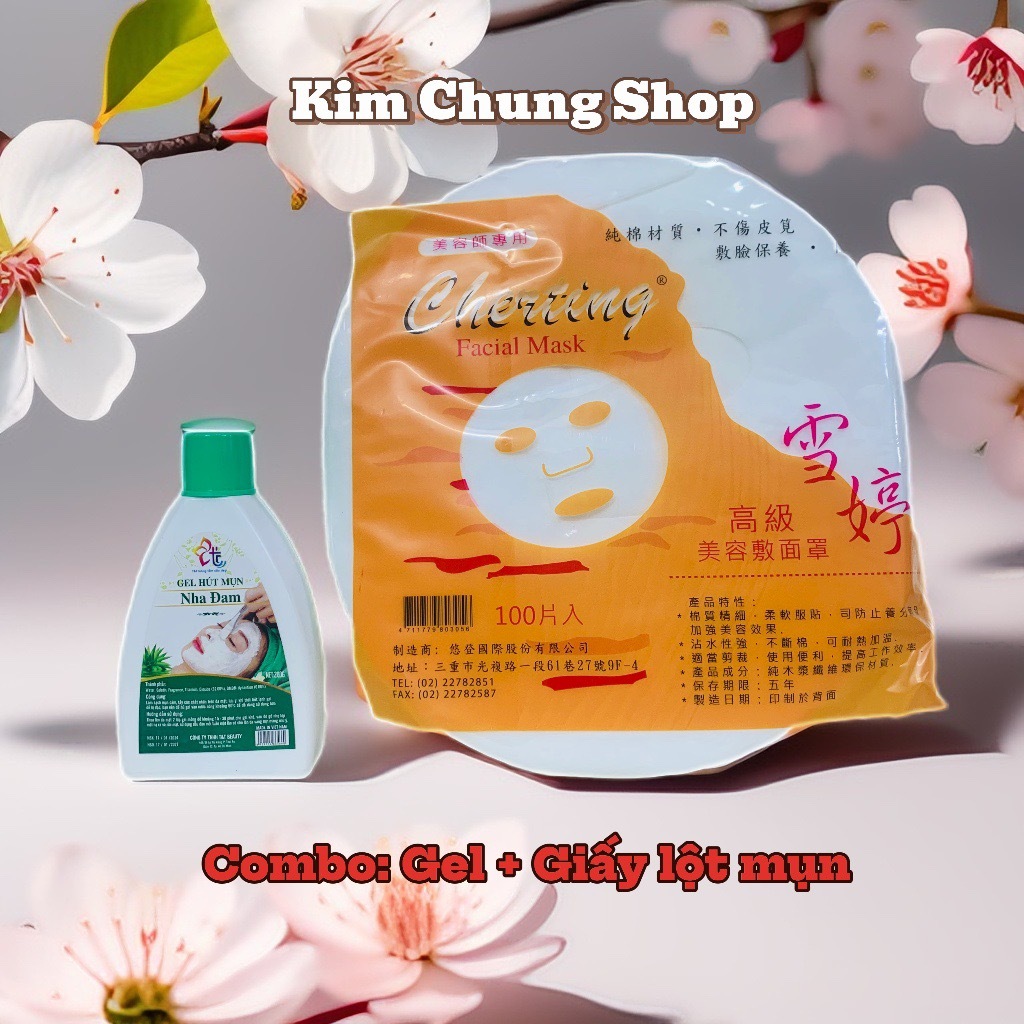 Combo Gel lột mụn T&T 150g + Giấy mặt nạ (Nha đam, Than hoạt tính)
