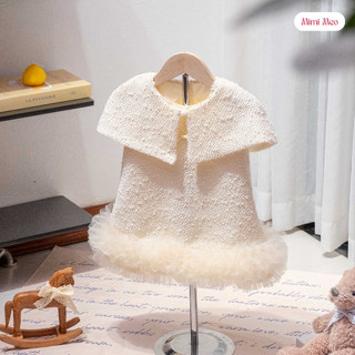  Đầm Dạ Len Cho Bé Gái Mimi Meo Đi Chơi Noel Tết Váy Công Chúa Bồng Bềnh Phối Lưới Cao Cấp  Có Size Mẹ  TD348 
