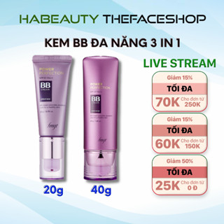  Kem nền bb cream The Face Shop Power Perfection che khuyết điểm kiềm dầu trang điểm đa năng Hàn Quốc 20g SPF37 PA++ 