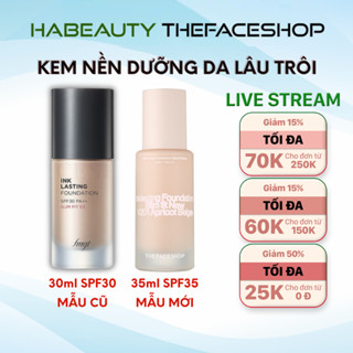  Kem nền lâu trôi The Face Shop Ink Lasting Foundation Slim Fit Ex SPF30 PA++ che khuyết điểm trang điểm dưỡng ẩm 