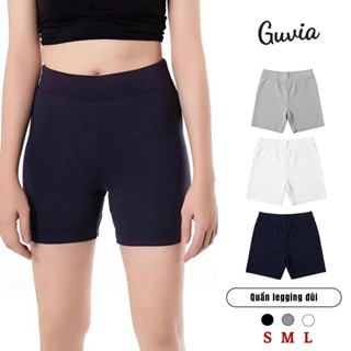 Quần LEGGING ĐÙI Nữ Lưng Thun Cao Tôn Dáng Dài cm Thun Co Giãn chiều Dày Đẹp Cao Cấp GUVIA QU12 