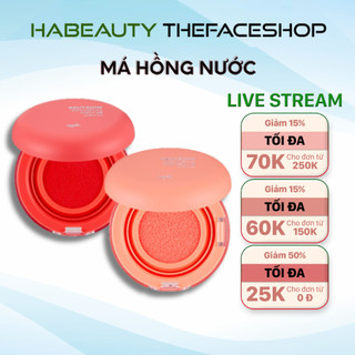  Má hồng dạng nước The Face Shop trang điểm dưỡng da Hàn Quốc Moisture Cushion Blush 8g siêu mịn nâng tông sáng tự nhiên 