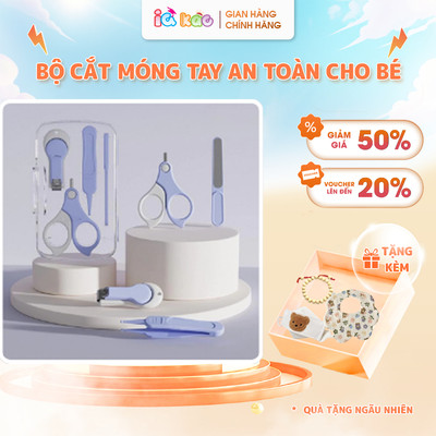 Bộ Dụng Cụ Chăm Sóc Cắt Móng Tay Chân & Vệ Sinh Cho Bé 4 Món– Kèm Hộp Đựng Tiện Lợi IQkao