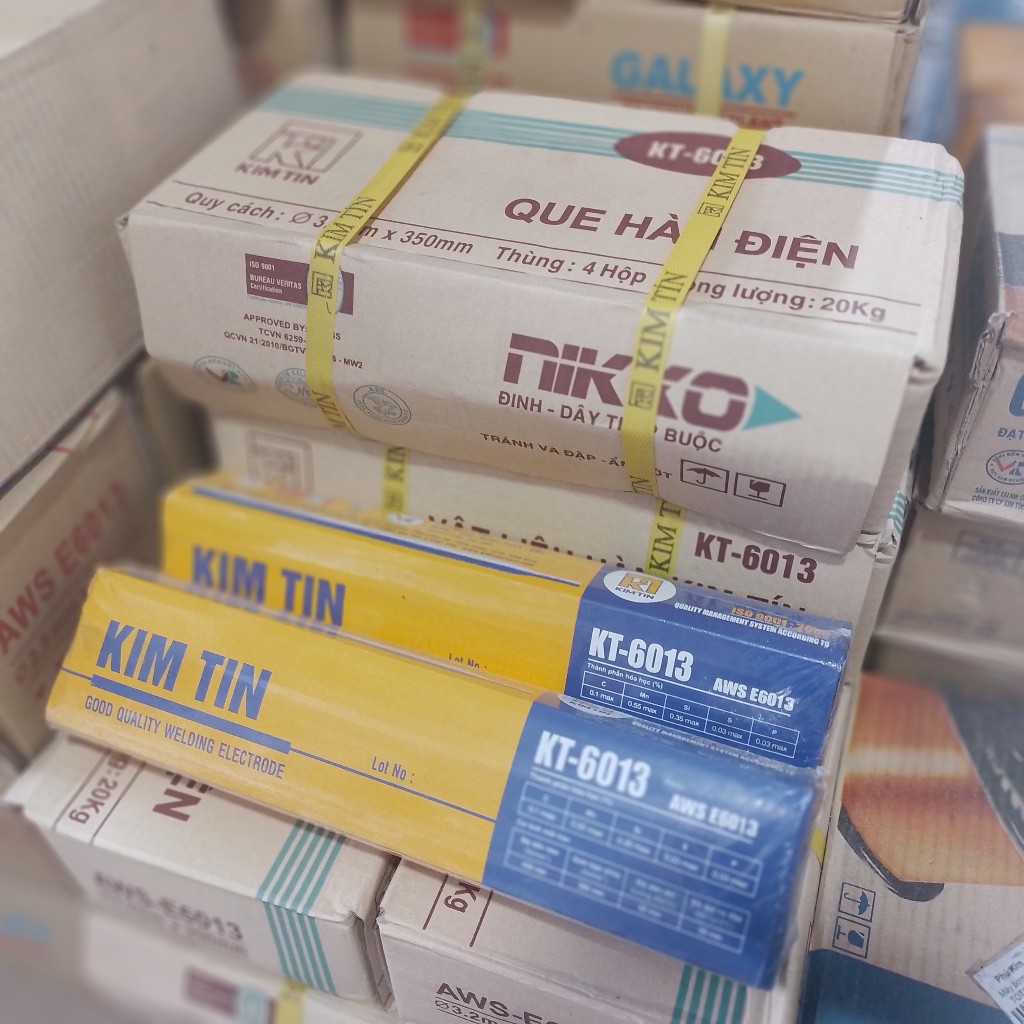 [Hộp 5kg] Que hàn sắt KIM TÍN - KT6013 - 4.0mm - 3.2mm