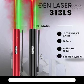  Đèn Laze Laser 313 LS – Laser Pointer – Tia Xanh Và Đỏ- 2 Tia Trong 1 – Chiếu Xa – Dùng Ngoài Trời 