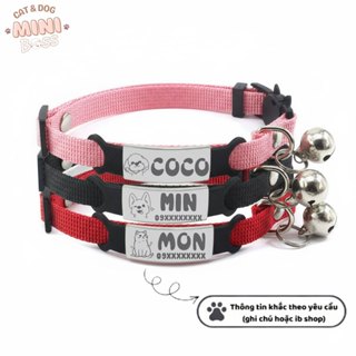 (CÓ SẴN) Vòng cổ vải cho chó mèo, thú cưng nhiều màu khắc tên theo yêu cầu