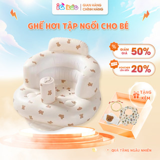  Ghế Hơi Tập Ăn Cho Bé IQKAO Ghế Ngồi Ăn Dặm Gấp Gọn Du Lịch Dễ Mang Theo Có Bơm Tự Động Ghế Hơi Đa Năng Cho Bé Yêu 