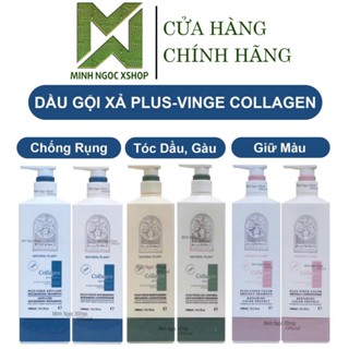  Dầu gội xả Plus Vinge Collagen 1000ML giúp phục hồi giảm dầu bết  giữ màu chuẩn salon tại nhà 