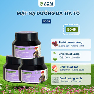  Combo 3 Mặt Nạ 50g Tía Tô Cho Da Nám Tàn Nhang OM Natural Cấp Ẩm Dưỡng Trắng Se Khít Lỗ Chân Lông 