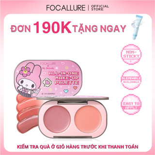   FOCALLURE x Sanrio  Bảng Phấn Má Hồng 2 Màu Mịn Màng Bơ 3g 