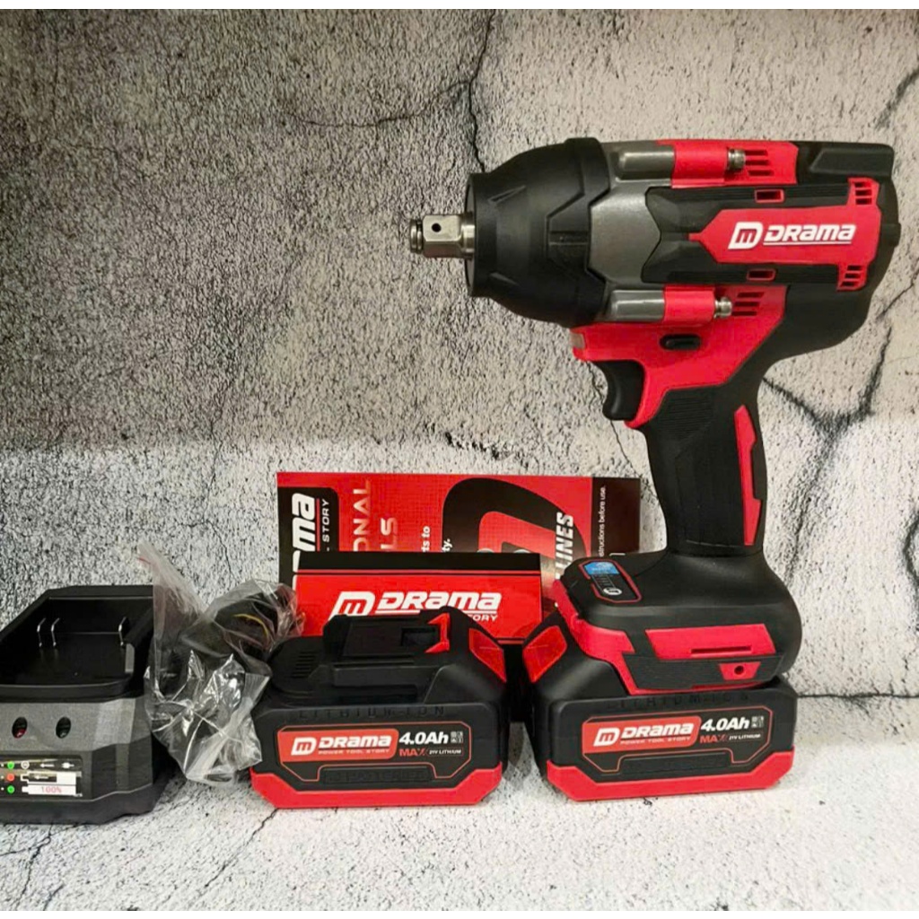 Máy siết bulong pin DRAMA 5598, Động cơ không chổi than bền bỉ mạnh mẽ, Lực siết 800Nm