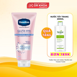  Sữa Dưỡng Thể Vaseline Gluta-Hya Trắng Da Nâng Tông Tức Thì Healthy Bright Gluta-Hya Body Tone-Up UV Lotion 300ml 