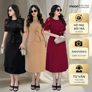   CG052  Đầm Bigsize Tặng Mẹ sang trọng thanh lịch Sammy đính hoa xinh nhẹ nhàng lên chuẩn form gọn dáng che khuyết đi 