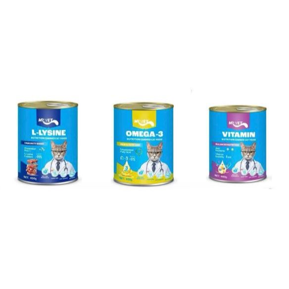 Pate cho mèo MRVET/ Ostech Black Label lon 400g