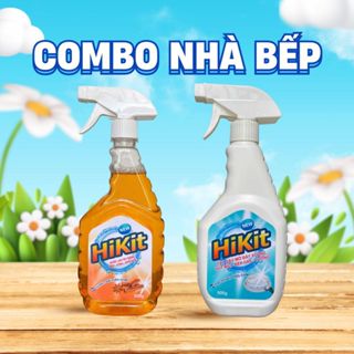 Combo xịt đa năng bếp và tẩy dầu mỡ Hikit, làm sạch căn bếp
