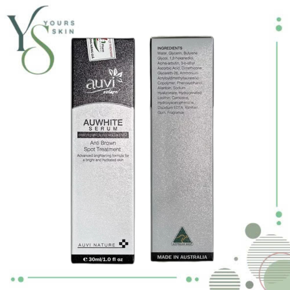 [30mL] Serum dưỡng trắng, giảm sạm da Auwhite anti brown AUVI NATURE