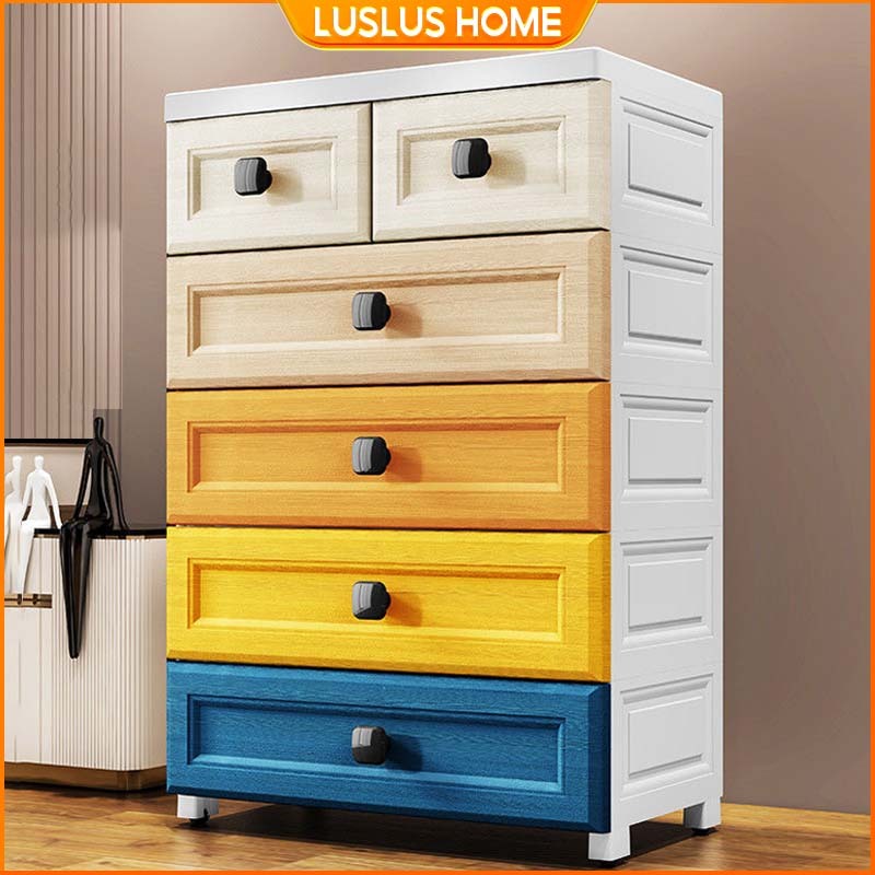 LUS Tủ Đựng Đồ Dạng Ngăn Kéo Nhiều Tầng Tủ Nhựa Ngăn Kéo Có Bánh Xe Phòng Ngủ Kệ Để Đồ Quần Áo