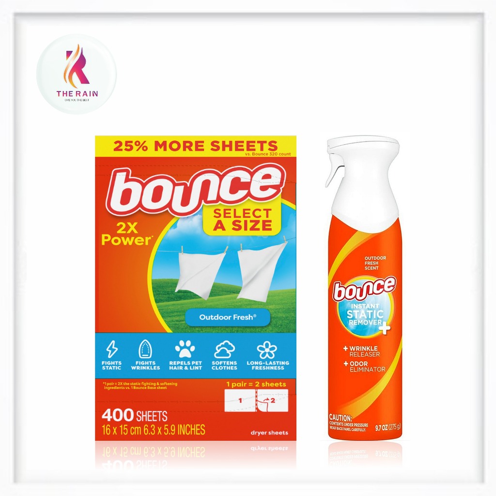 Giấy thơm, xịt thơm quần áo Bounce của Mỹ