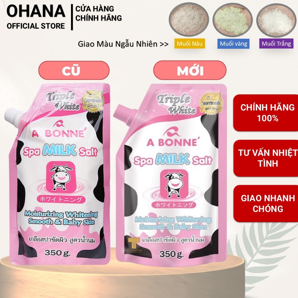 Muối Tắm Sữa Bò Tẩy Tế Bào Chết A Bonne Spa Milk Salt Thái Lan 350gr