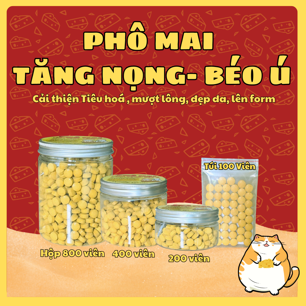 Phô mai tăng nọng cho chó và mèo Cheese Ball siêu thơm ngon giúp tiêu hoá tốt