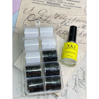 set 10 cuộn foil dán trang trí móng tay 7 màu
