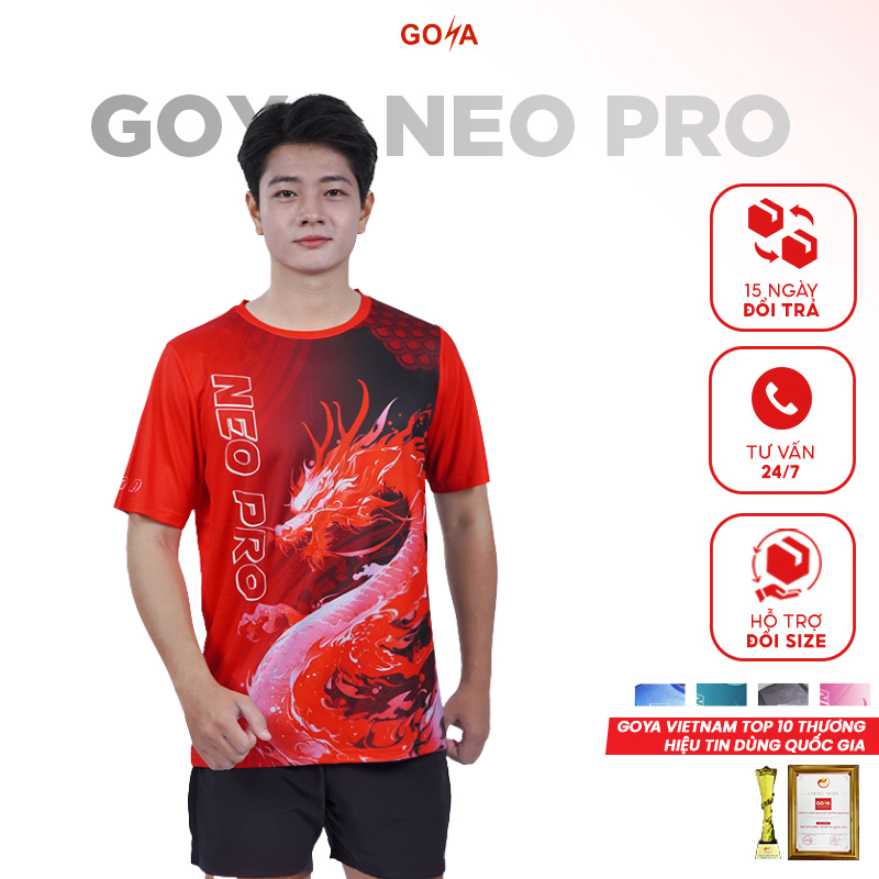 Áo thun thể thao chạy bộ T-Shirt nam nữ GOYA NEO PRO full màu - Siêu nhẹ, thoáng mát, co giãn